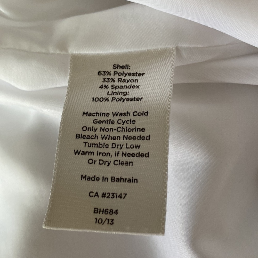 Talbots White Lined Stretch Flat Front Pencil Ski… - image 4